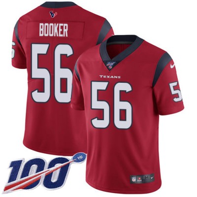 Nike Houston Texans #56 Thomas Booker Red Alternate Men's Stitched NFL 100th Season Vapor Untouchable Limited Jersey Men's